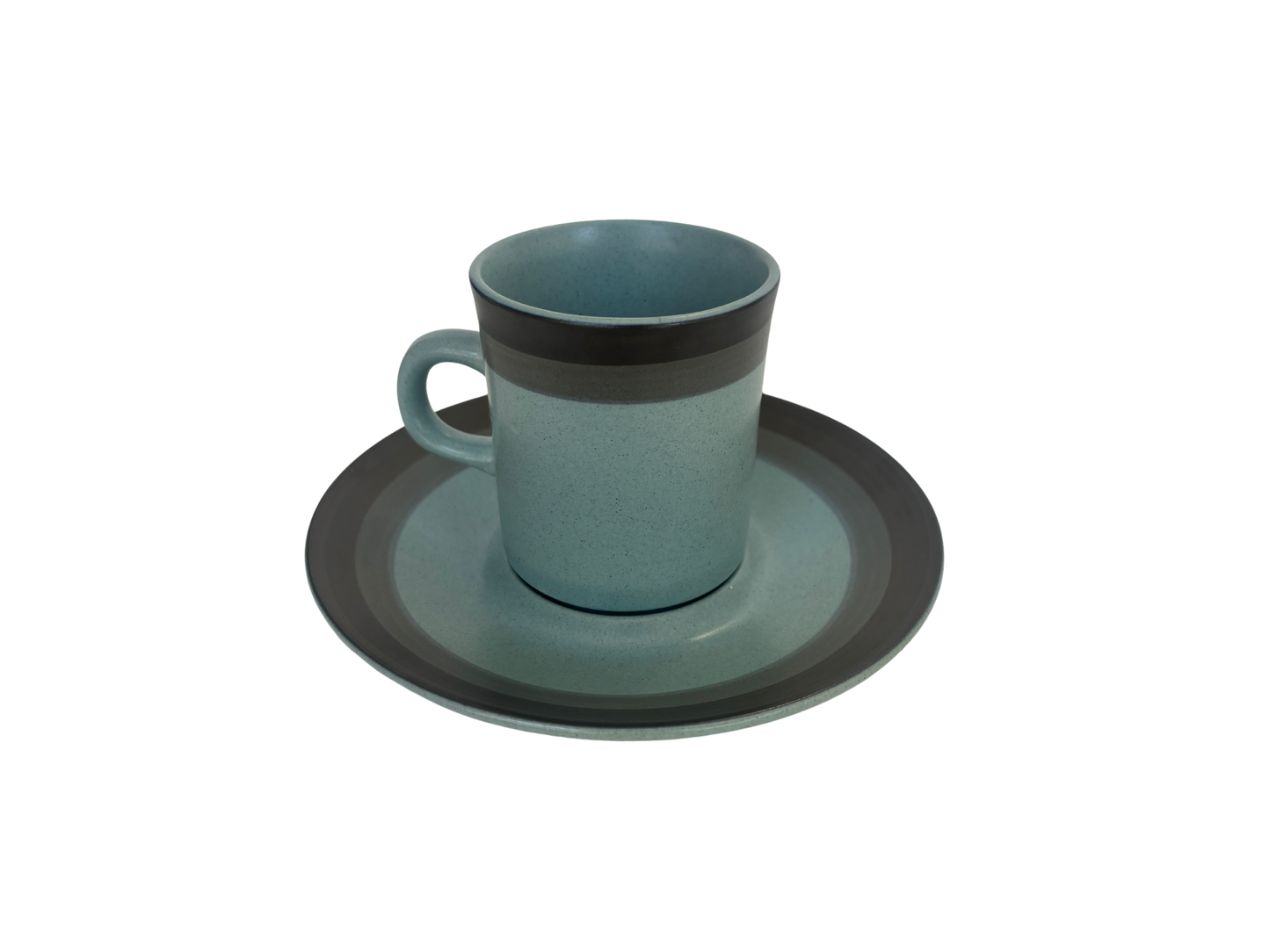 Vintage Kasuga Arrowstone Cups & Saucers – Navajo Blue (Set of 4)